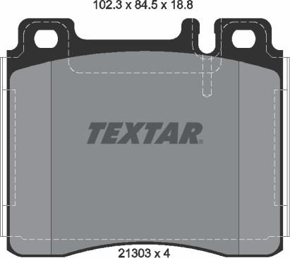 Textar 2130304 - Тормозные колодки, дисковые, комплект autospares.lv