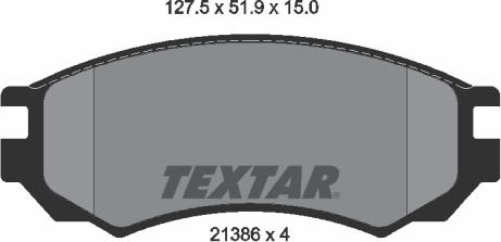 Textar 2138603 - Тормозные колодки, дисковые, комплект autospares.lv