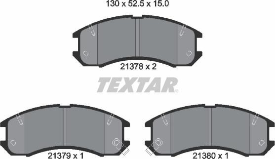 Textar 2137801 - Тормозные колодки, дисковые, комплект autospares.lv