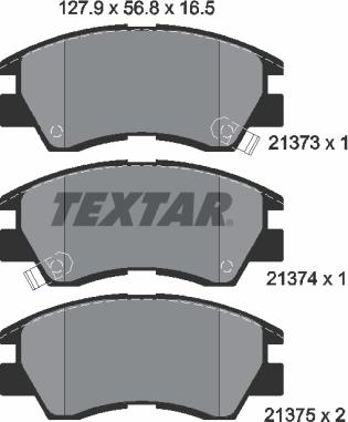 Textar 2137301 - Тормозные колодки, дисковые, комплект autospares.lv