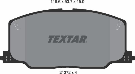 Textar 2137201 - Тормозные колодки, дисковые, комплект autospares.lv