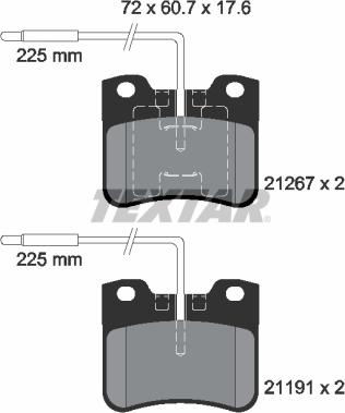 Textar 2126702 - Тормозные колодки, дисковые, комплект autospares.lv