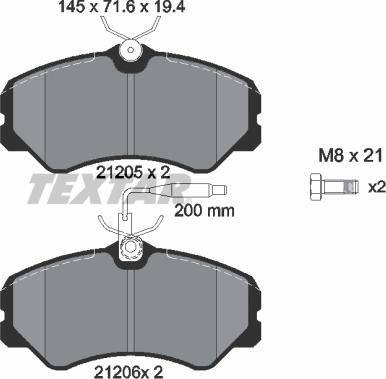 Textar 89010300 - Дисковый тормозной механизм, комплект autospares.lv