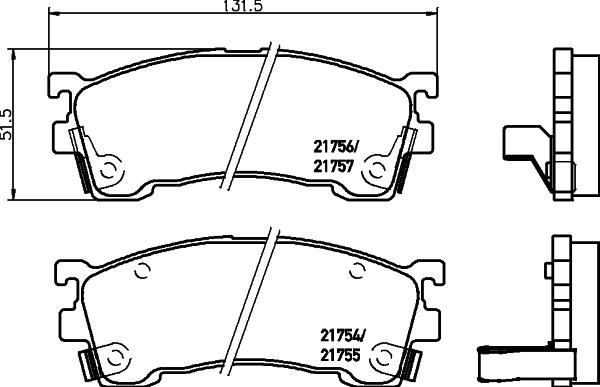 Textar 2175401 - Тормозные колодки, дисковые, комплект autospares.lv