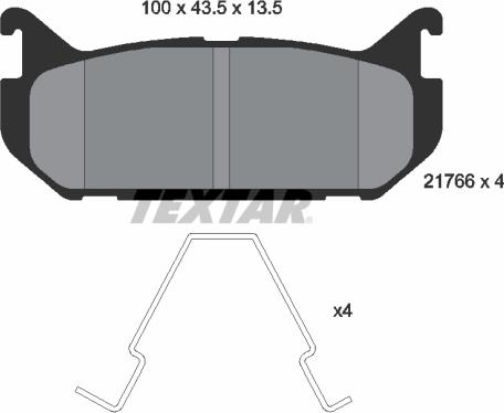 Textar 2176603 - Тормозные колодки, дисковые, комплект autospares.lv