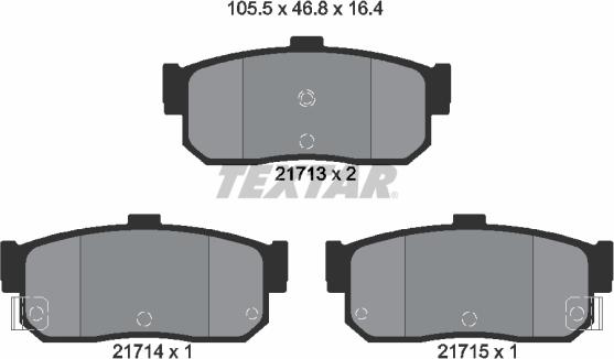 Textar 2171301 - Тормозные колодки, дисковые, комплект autospares.lv