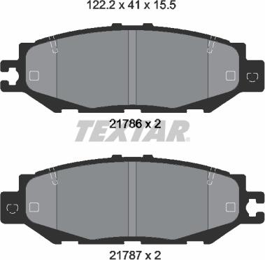 Textar 2178601 - Тормозные колодки, дисковые, комплект autospares.lv