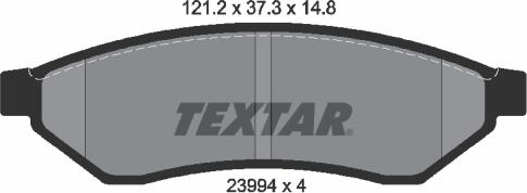 Textar 2399401 - Тормозные колодки, дисковые, комплект autospares.lv