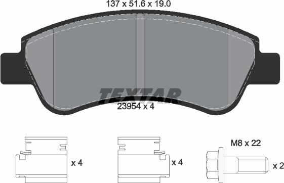 Textar 89008400 - Дисковый тормозной механизм, комплект autospares.lv