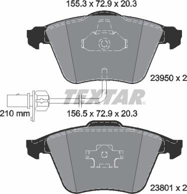 Textar 2395001 - Тормозные колодки, дисковые, комплект autospares.lv