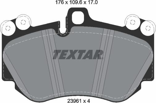 Textar 2396101 - Тормозные колодки, дисковые, комплект autospares.lv