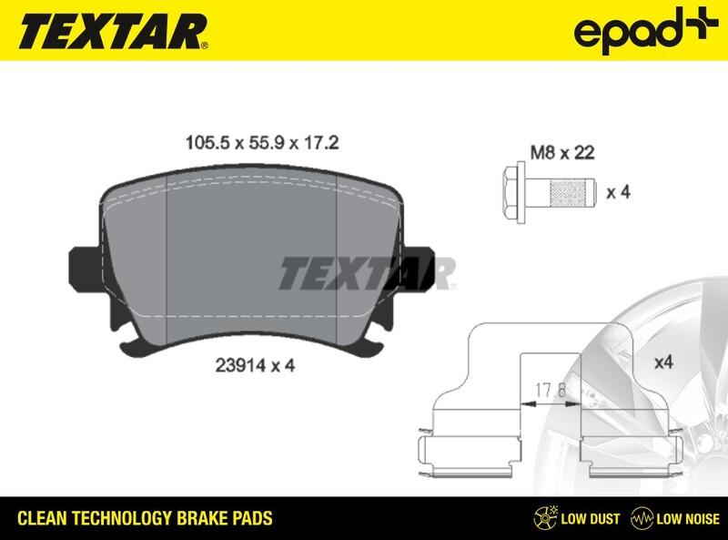 Textar 2391401CP - Тормозные колодки, дисковые, комплект autospares.lv