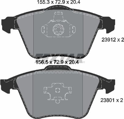 Textar 2391202 - Тормозные колодки, дисковые, комплект autospares.lv