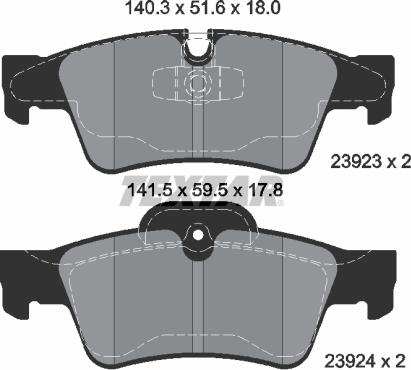 Textar 2392381 - Тормозные колодки, дисковые, комплект autospares.lv