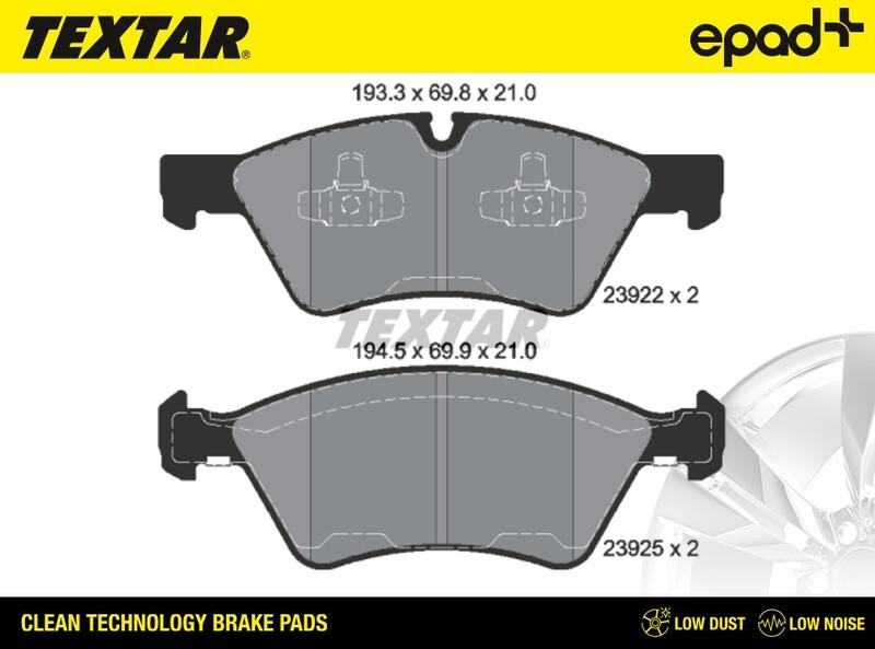 Textar 2392201CP - Тормозные колодки, дисковые, комплект autospares.lv