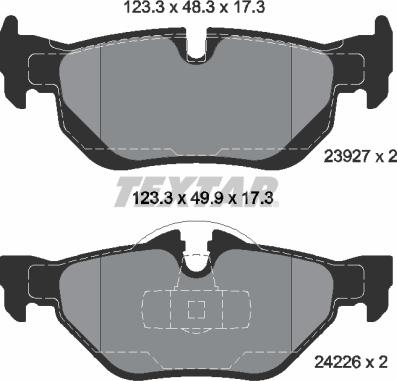 Textar 2392701 - Тормозные колодки, дисковые, комплект autospares.lv