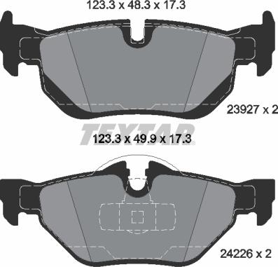 Textar 2392781 - Тормозные колодки, дисковые, комплект autospares.lv