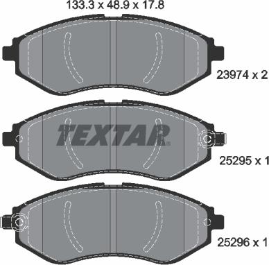 Textar 2397406 - Тормозные колодки, дисковые, комплект autospares.lv
