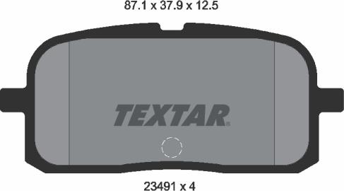 Textar 2349101 - Тормозные колодки, дисковые, комплект autospares.lv