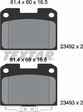 Textar 2349201 - Тормозные колодки, дисковые, комплект autospares.lv