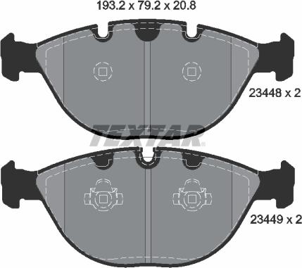 Textar 2344801 - Тормозные колодки, дисковые, комплект autospares.lv