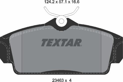 Textar 2346302 - Тормозные колодки, дисковые, комплект autospares.lv