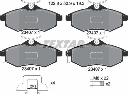 Textar 89006500 - Дисковый тормозной механизм, комплект autospares.lv