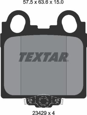 Textar 2342901 - Тормозные колодки, дисковые, комплект autospares.lv