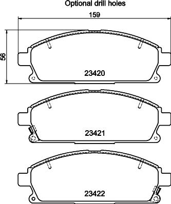 Textar 2342003 - Тормозные колодки, дисковые, комплект autospares.lv