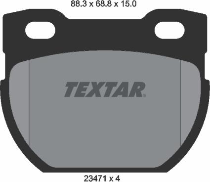 Textar 2347101 - Тормозные колодки, дисковые, комплект autospares.lv