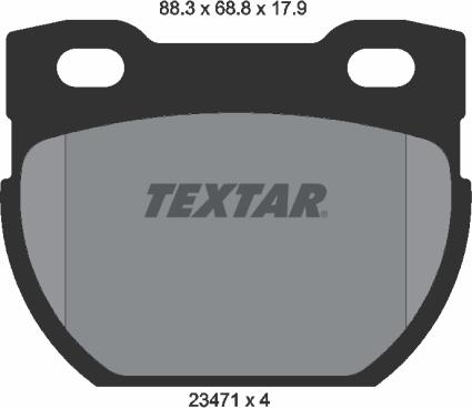 Textar 2347103 - Тормозные колодки, дисковые, комплект autospares.lv