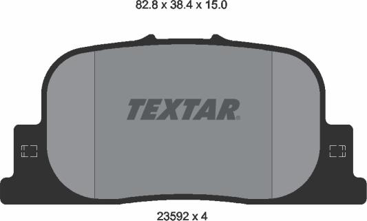 Textar 2359201 - Тормозные колодки, дисковые, комплект autospares.lv
