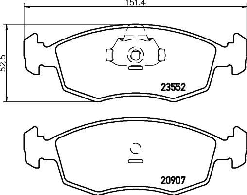 Textar 2355204 - Тормозные колодки, дисковые, комплект autospares.lv