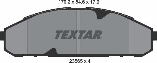 Textar 2356501 - Тормозные колодки, дисковые, комплект autospares.lv