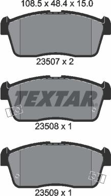 Textar 2350701 - Тормозные колодки, дисковые, комплект autospares.lv