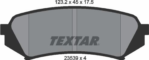 Textar 2353902 - Тормозные колодки, дисковые, комплект autospares.lv