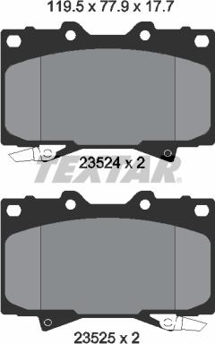 Textar 2352408 - Тормозные колодки, дисковые, комплект autospares.lv
