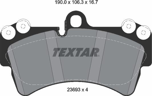 Textar 2369302 - Тормозные колодки, дисковые, комплект autospares.lv