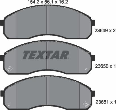 Textar 2364901 - Тормозные колодки, дисковые, комплект autospares.lv