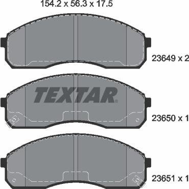 Textar 2364904 - Тормозные колодки, дисковые, комплект autospares.lv