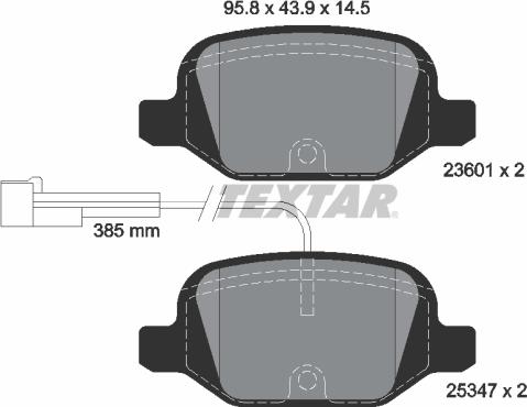 Textar 2360104 - Тормозные колодки, дисковые, комплект autospares.lv