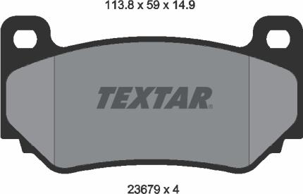 Textar 2367901 - Тормозные колодки, дисковые, комплект autospares.lv