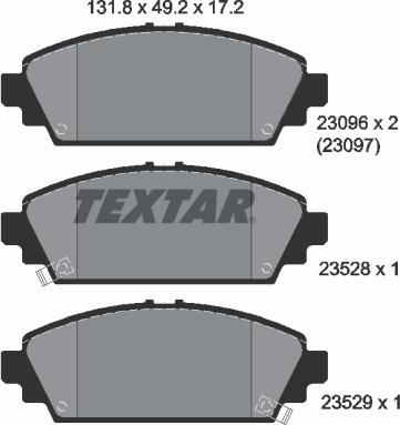 Textar 2309601 - Тормозные колодки, дисковые, комплект autospares.lv