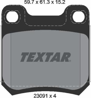 Textar 2309102 - Тормозные колодки, дисковые, комплект autospares.lv