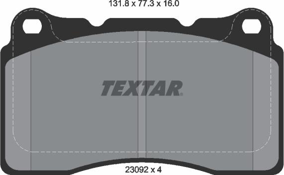 Textar 2309203 - Тормозные колодки, дисковые, комплект autospares.lv