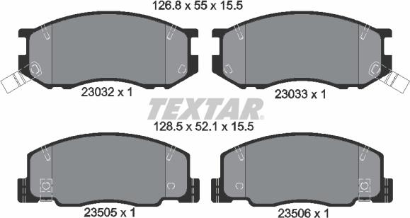 Textar 2303201 - Тормозные колодки, дисковые, комплект autospares.lv