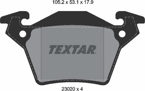Textar 2302001 - Тормозные колодки, дисковые, комплект autospares.lv
