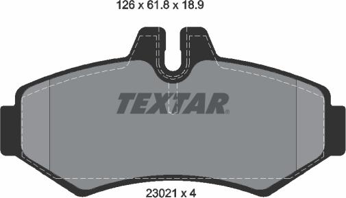 Textar 2302101 - Тормозные колодки, дисковые, комплект autospares.lv