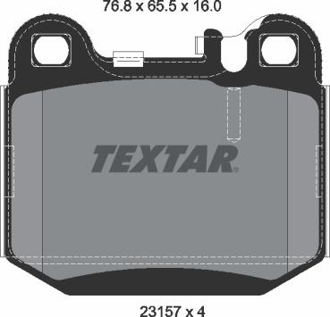 Textar 2315781 - Тормозные колодки, дисковые, комплект autospares.lv