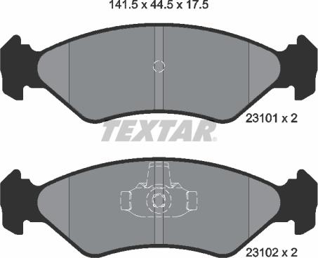 Textar 89004900 - Дисковый тормозной механизм, комплект autospares.lv